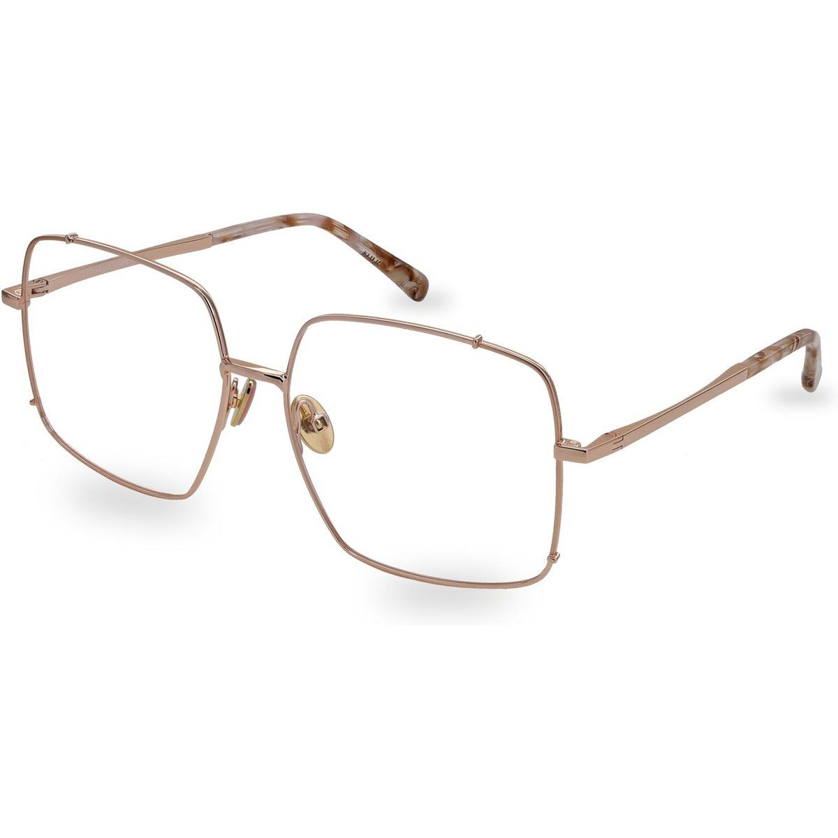 Übergroße Geometrische Drahtrahmen-Brille