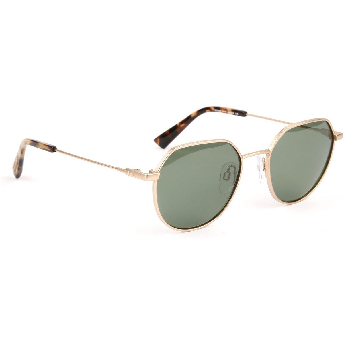 Geometrische Vollrand-Metallsonnenbrille