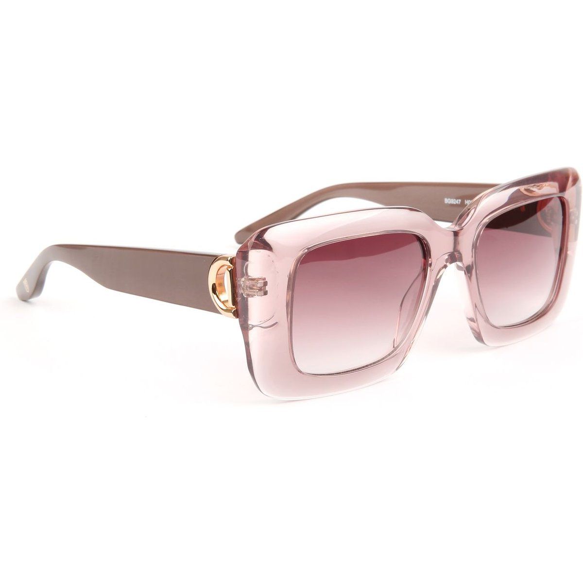 Übergroße transparente quadratische Sonnenbrille