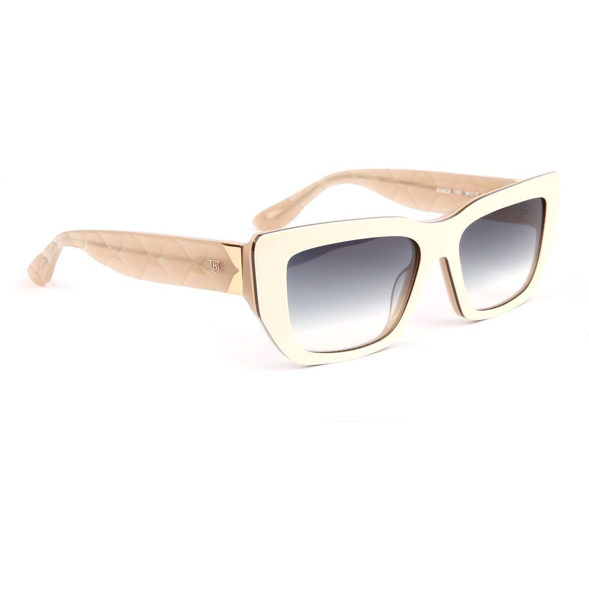 Massive Schmetterlings-Sonnenbrille mit Stepp-Bügeln