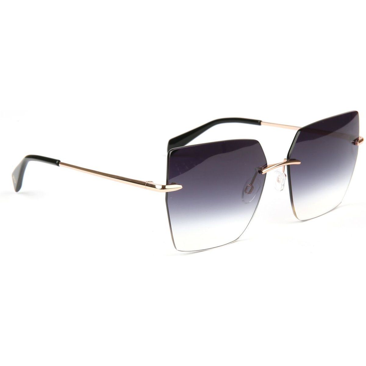 Randlose Oversize Quadratische Verlaufs-Sonnenbrille