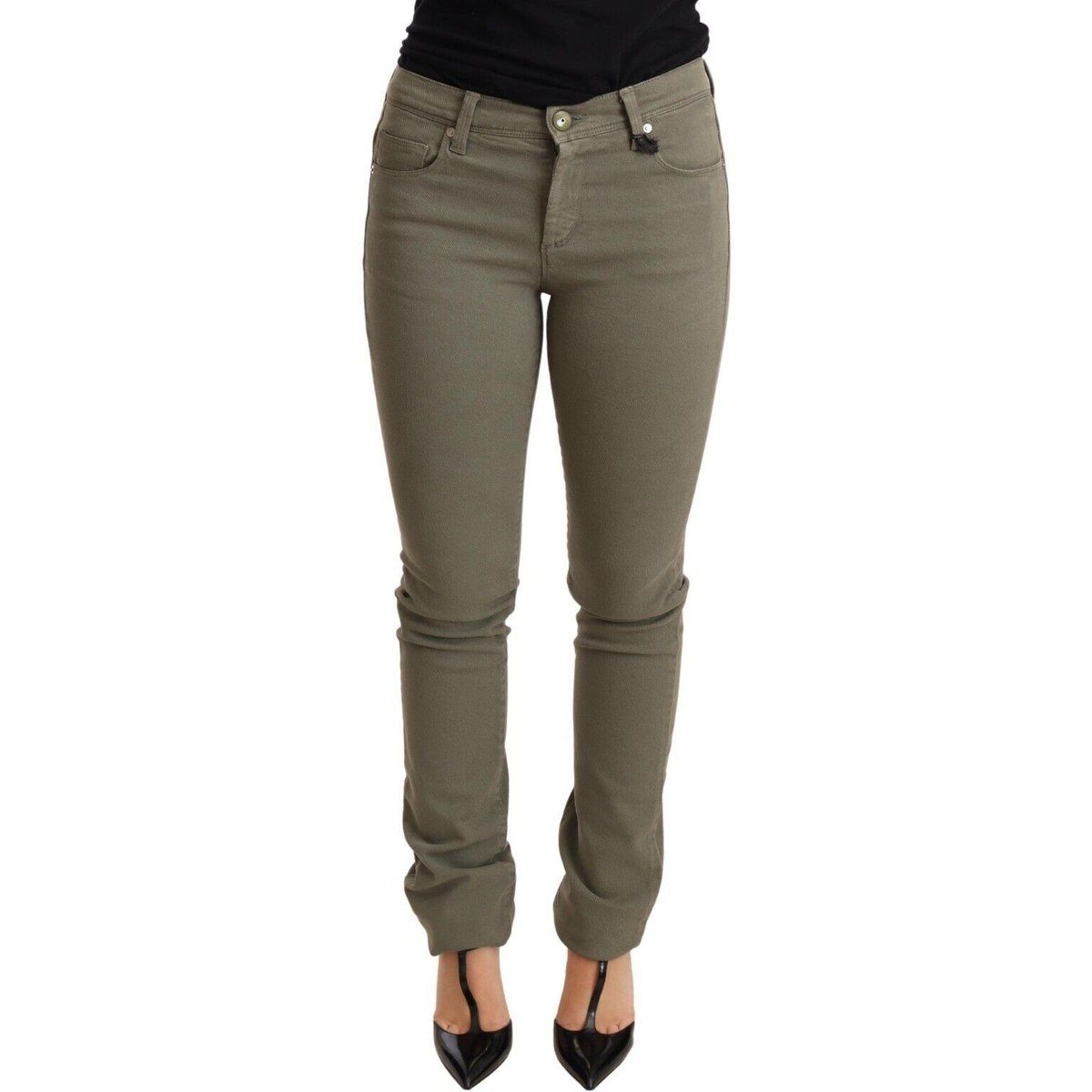 Schmal geschnittene Baumwoll-Stretch-Jeans