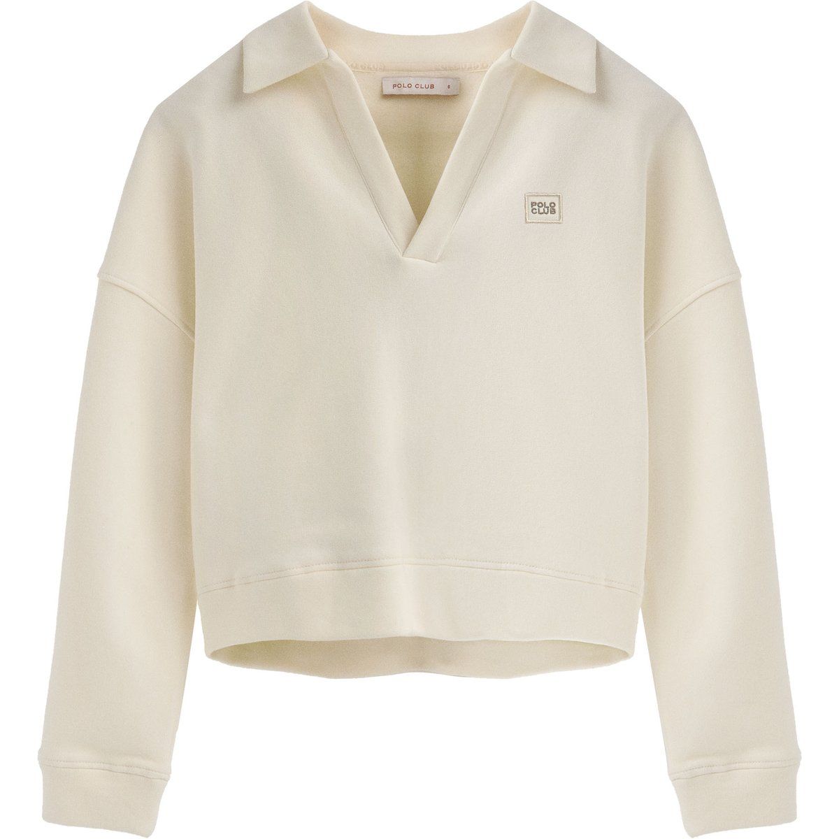 Oversized Sweatshirt mit Polokragen