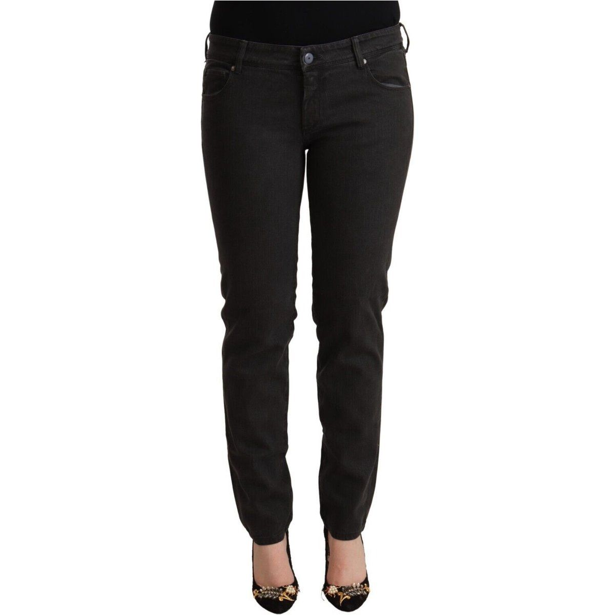 Skinny-Jeans mit niedrigem Bund