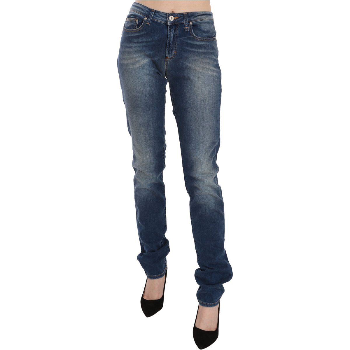 Slim-Fit-Jeans mit mittlerer Leibhöhe