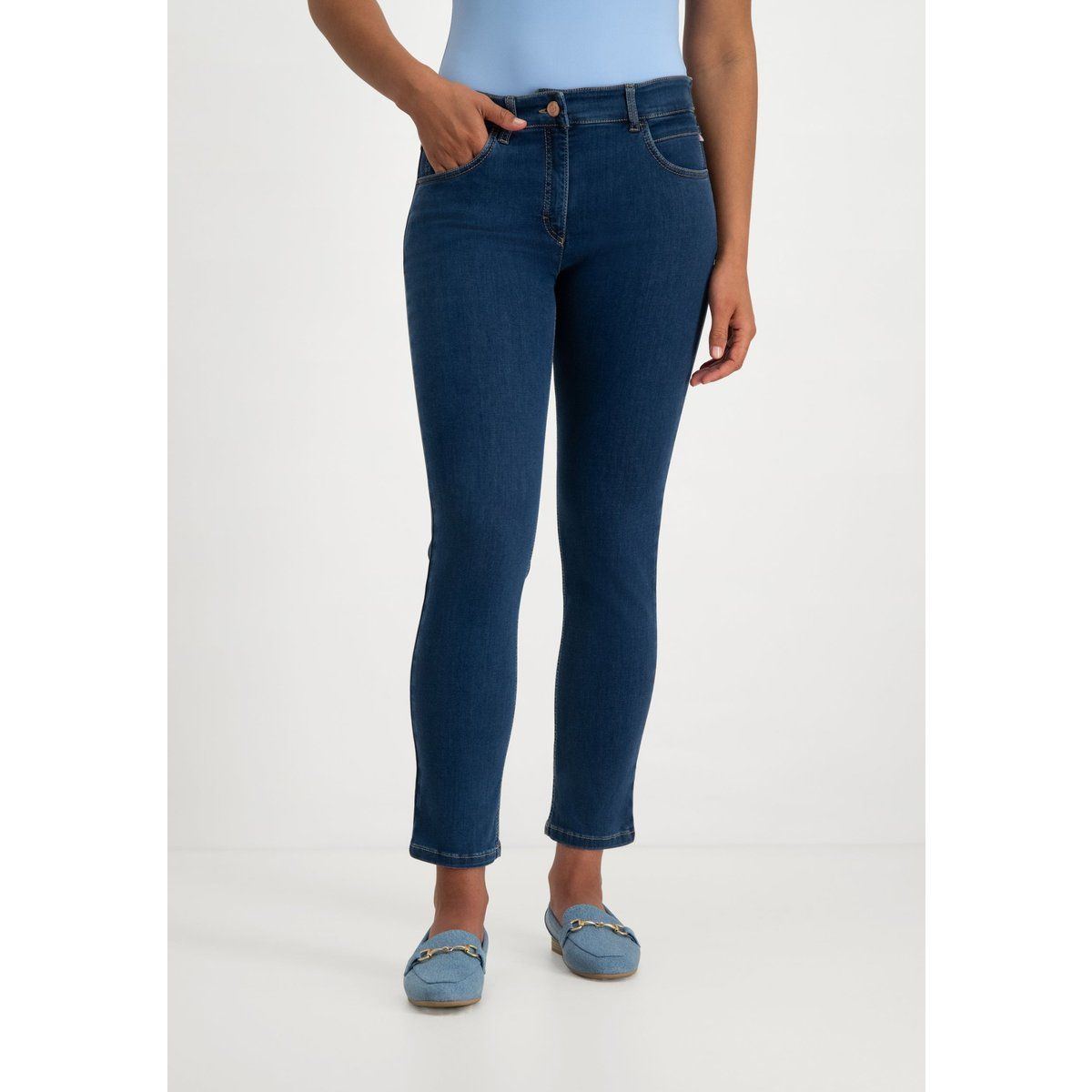Super-Slim Stretchhose mit Mittelhohem Bund