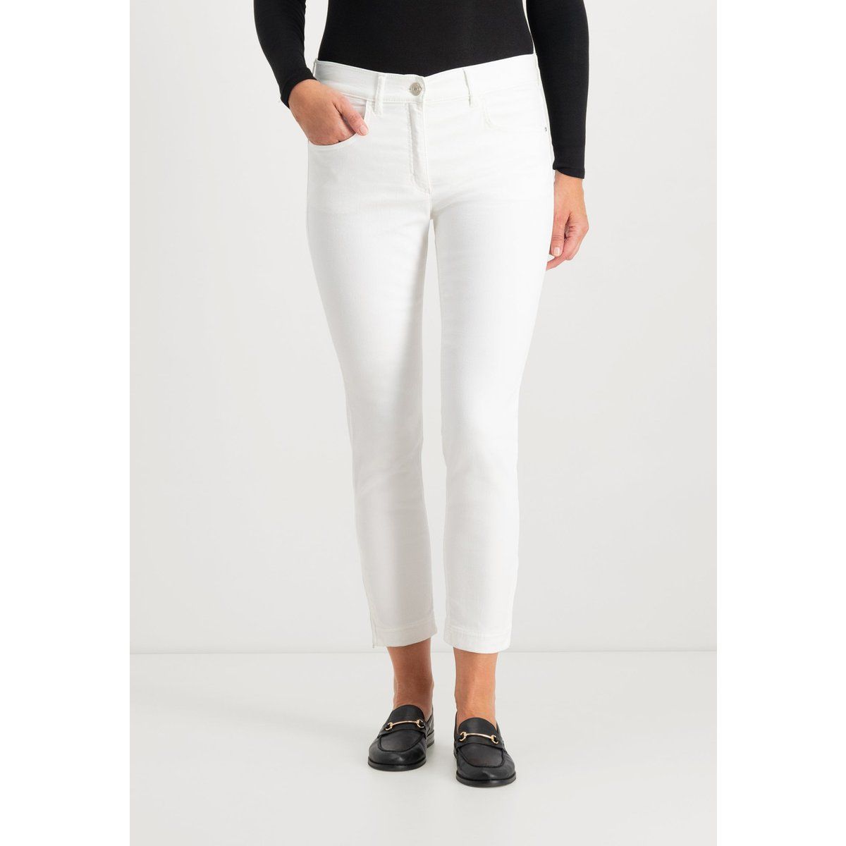 Skinny-Ankle-Jeans mit Reißverschluss