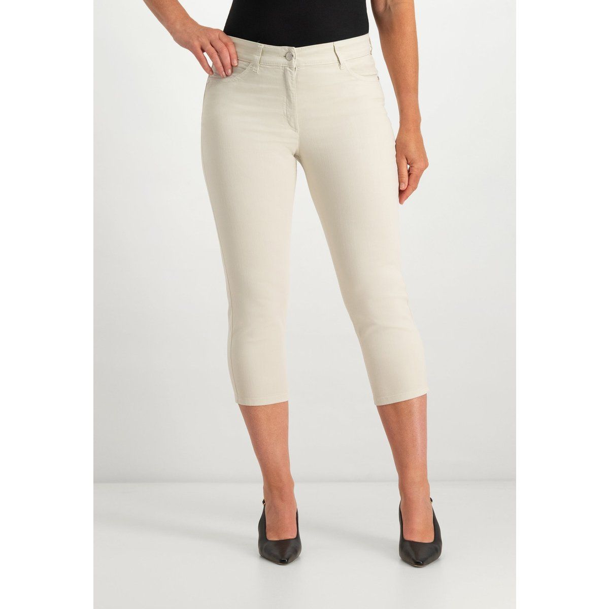 Gefärbte Cropped-Jeans aus Denim