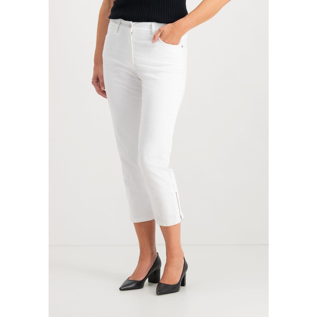 Schmal geschnittene leichte Knöchel-Jeans