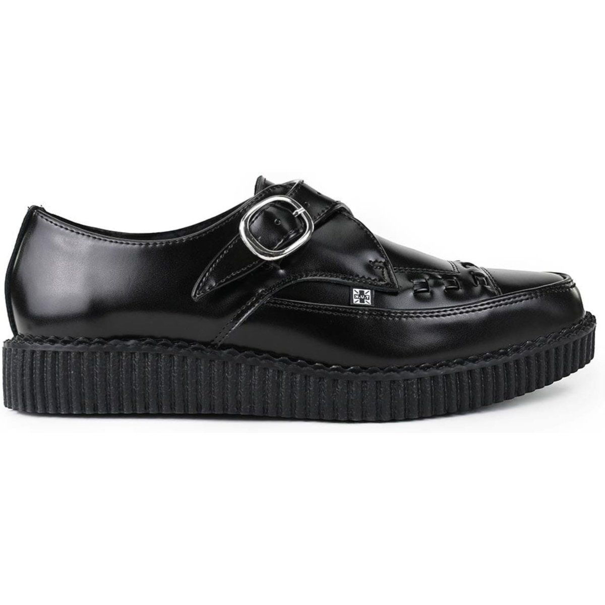 Spitze Leder-Creeper mit Monk-Schnalle