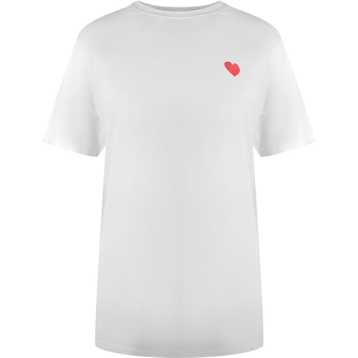 Baumwoll-T-Shirt mit Herz-Logo