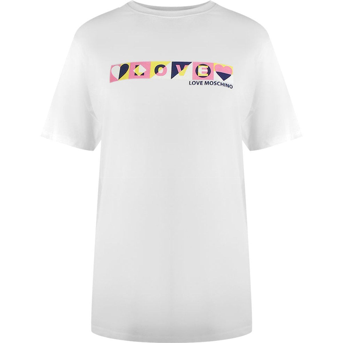 Baumwoll-T-Shirt mit geometrischem Logoprint