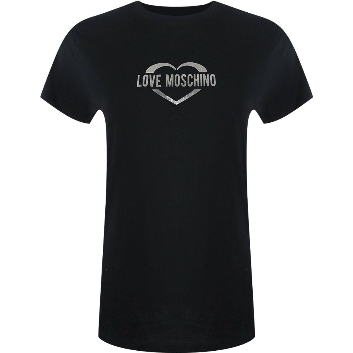 Tailliertes T-Shirt mit glänzendem Herz