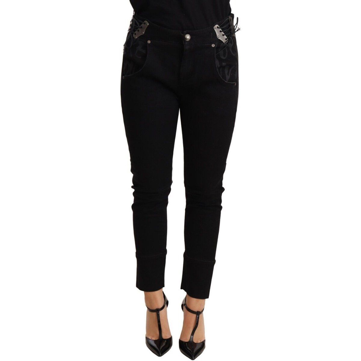 Slim-Fit-Jeans mit Schnürbund