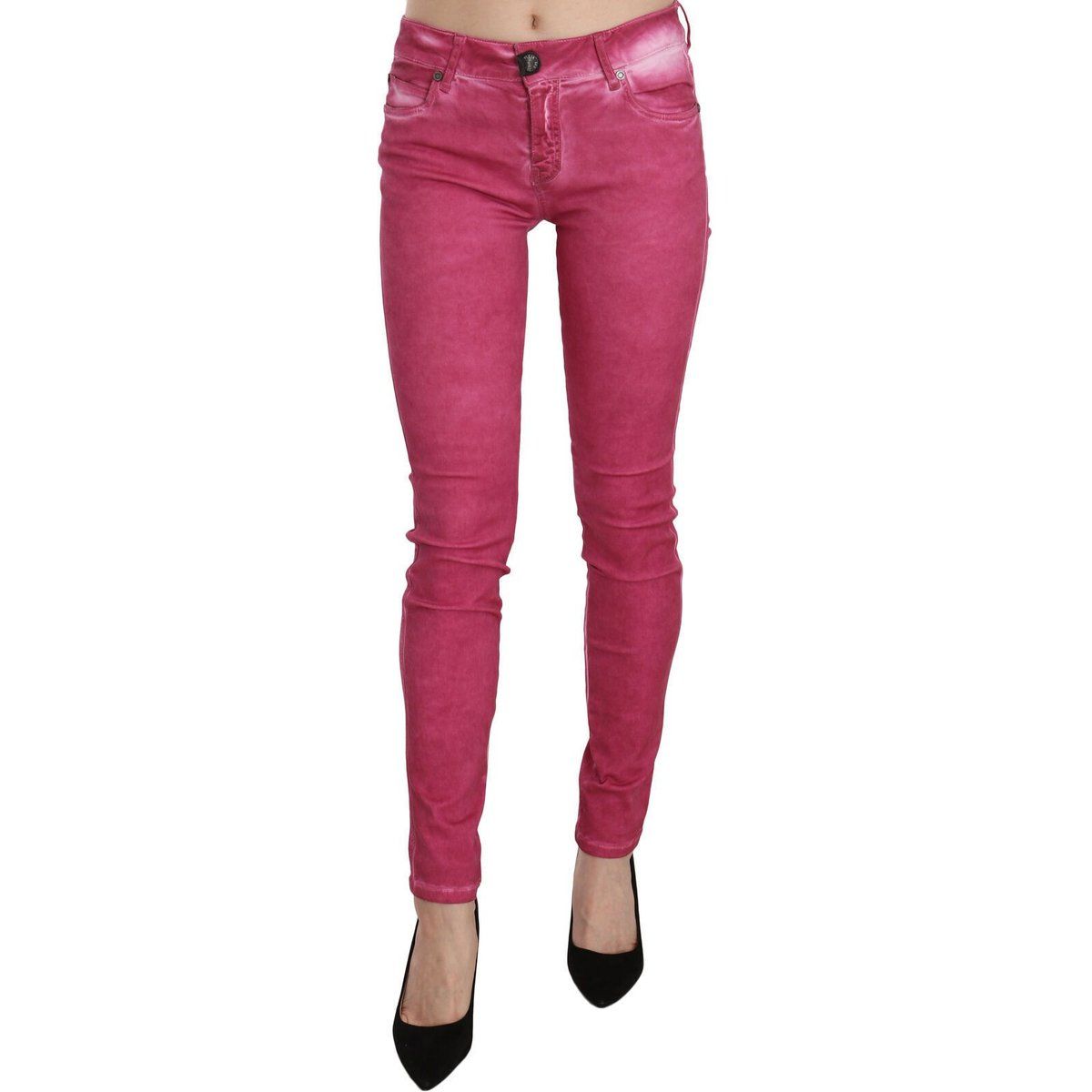 Distressed Skinny-Jeans mit niedriger Leibhöhe