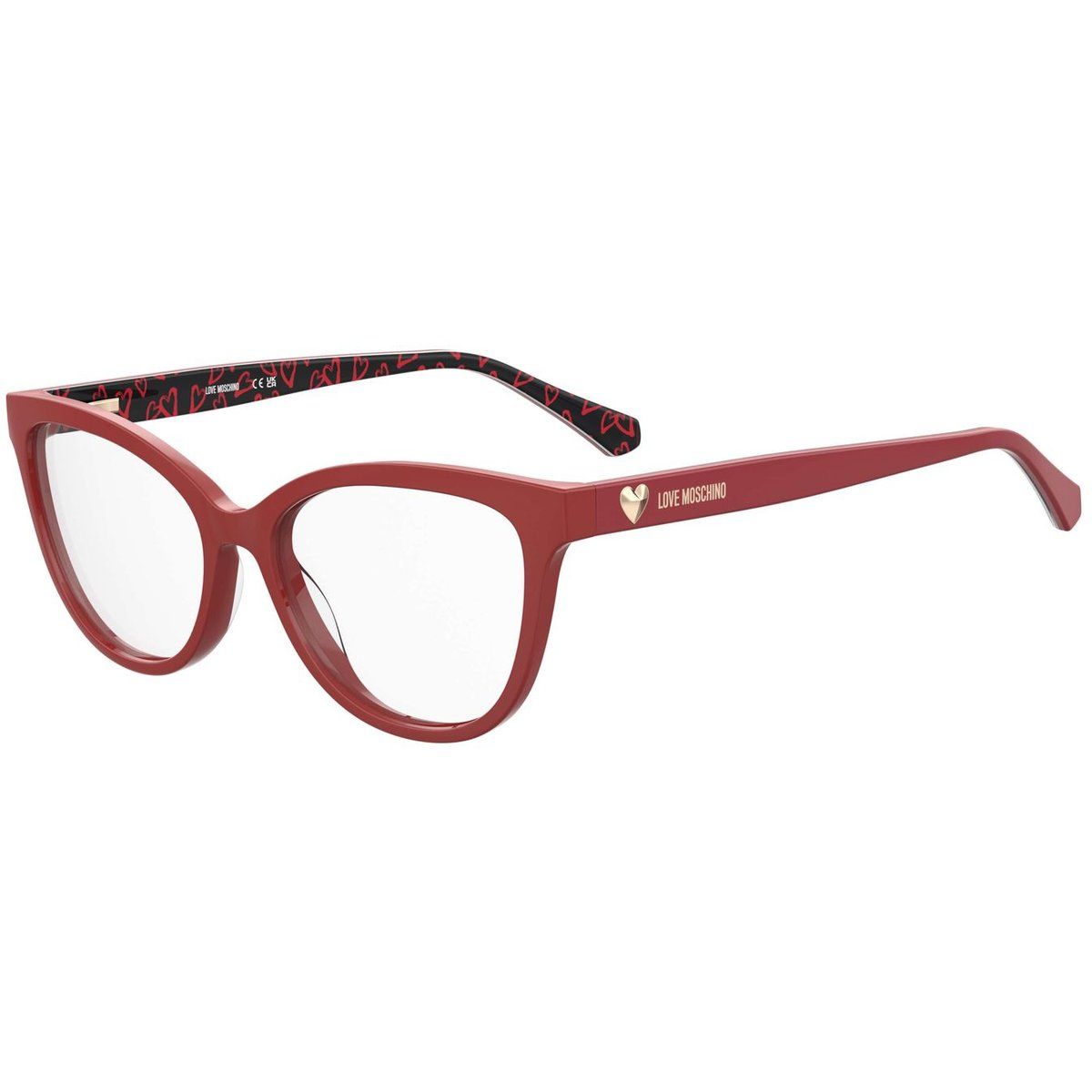 Brillenrahmen im Cat-Eye-Stil mit Herzen