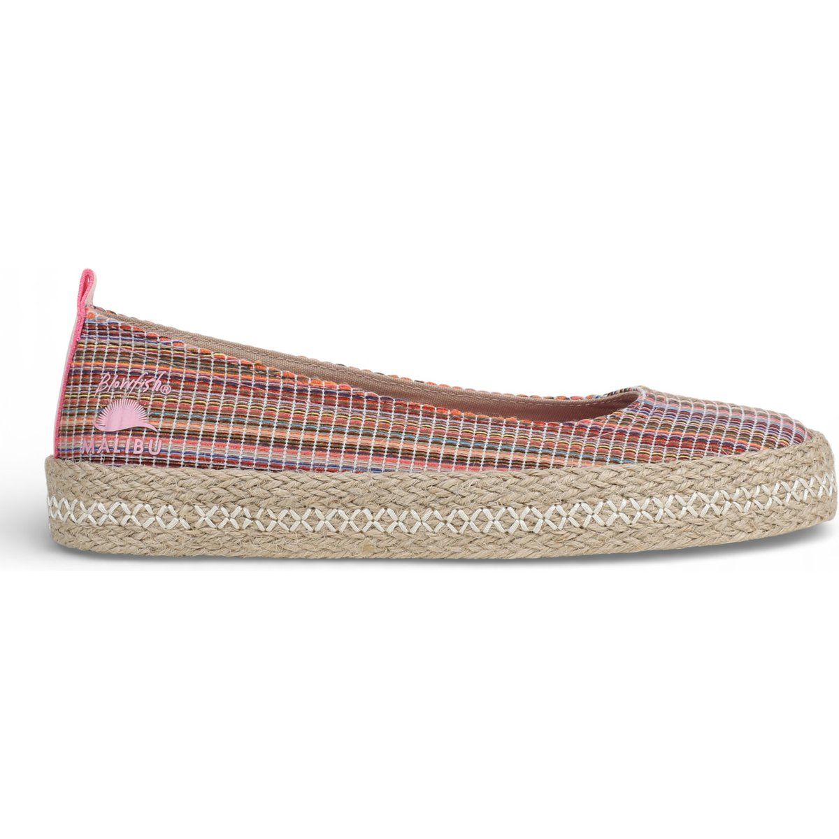 Bunte Textil-Espadrille-Ballerinas