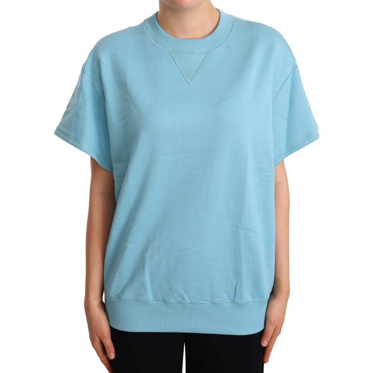 Kurzarm-Sweatshirt mit Rundhalsausschnitt