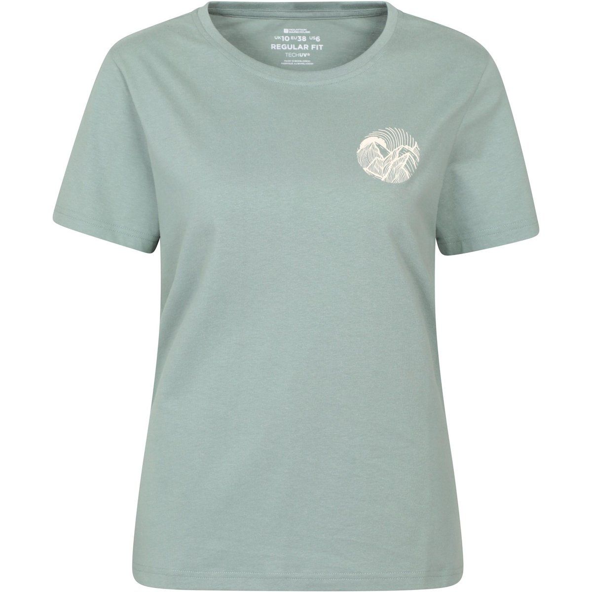 Bio-Baumwoll-Shirt mit Berg-Grafik