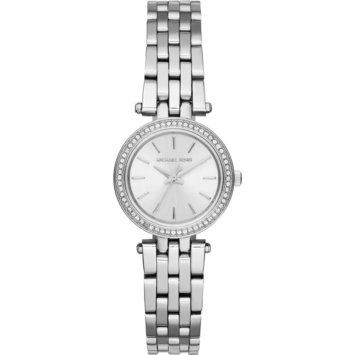 Zierliche Armbanduhr mit Kristallbesatz