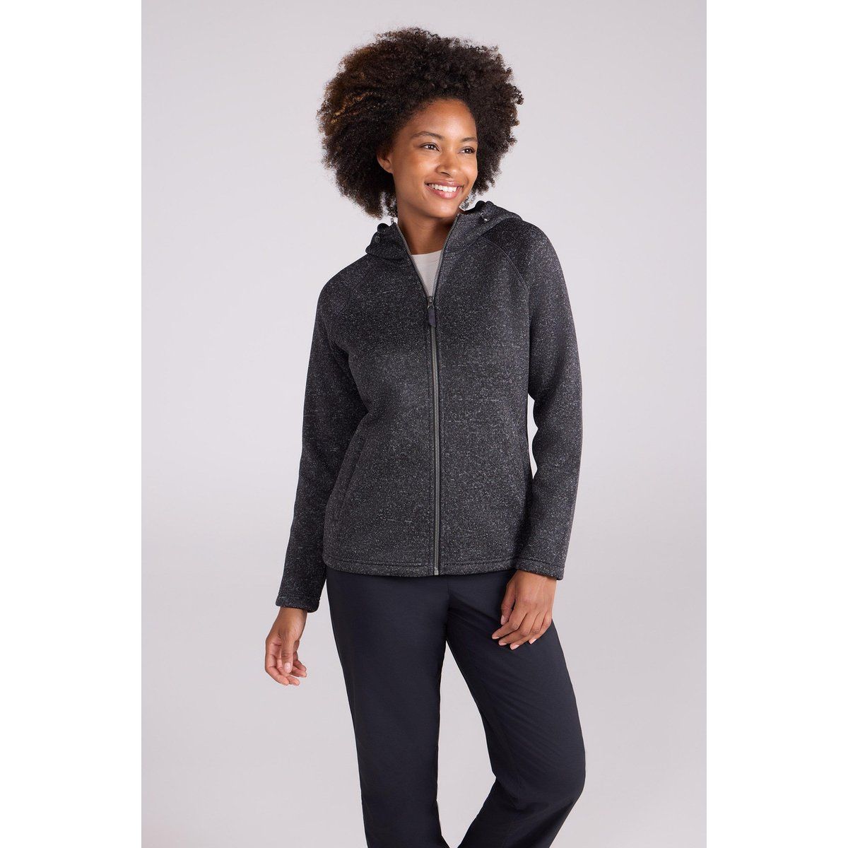 Leichte Fleecejacke mit Kapuze