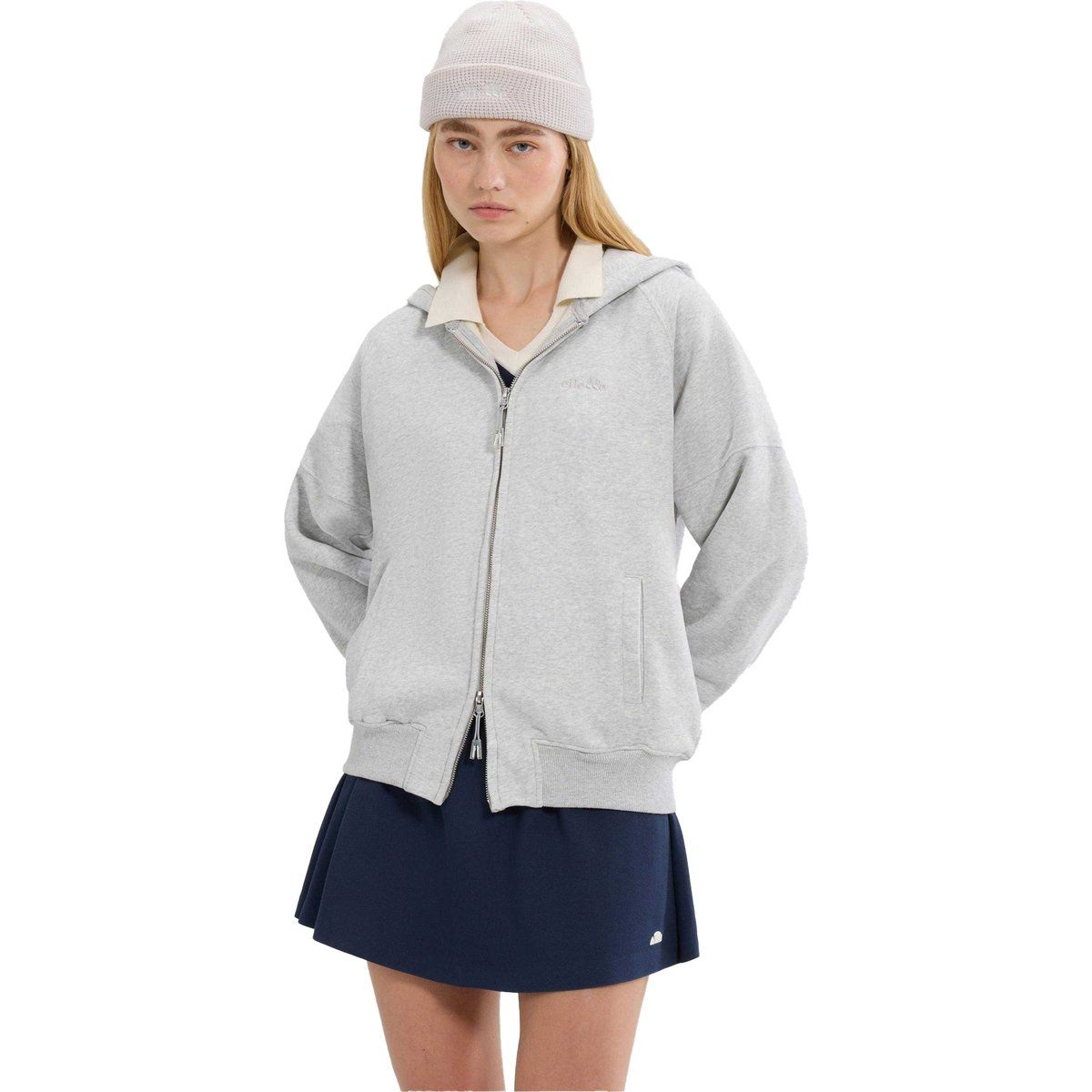 Übergroße Sweatjacke mit Kapuze