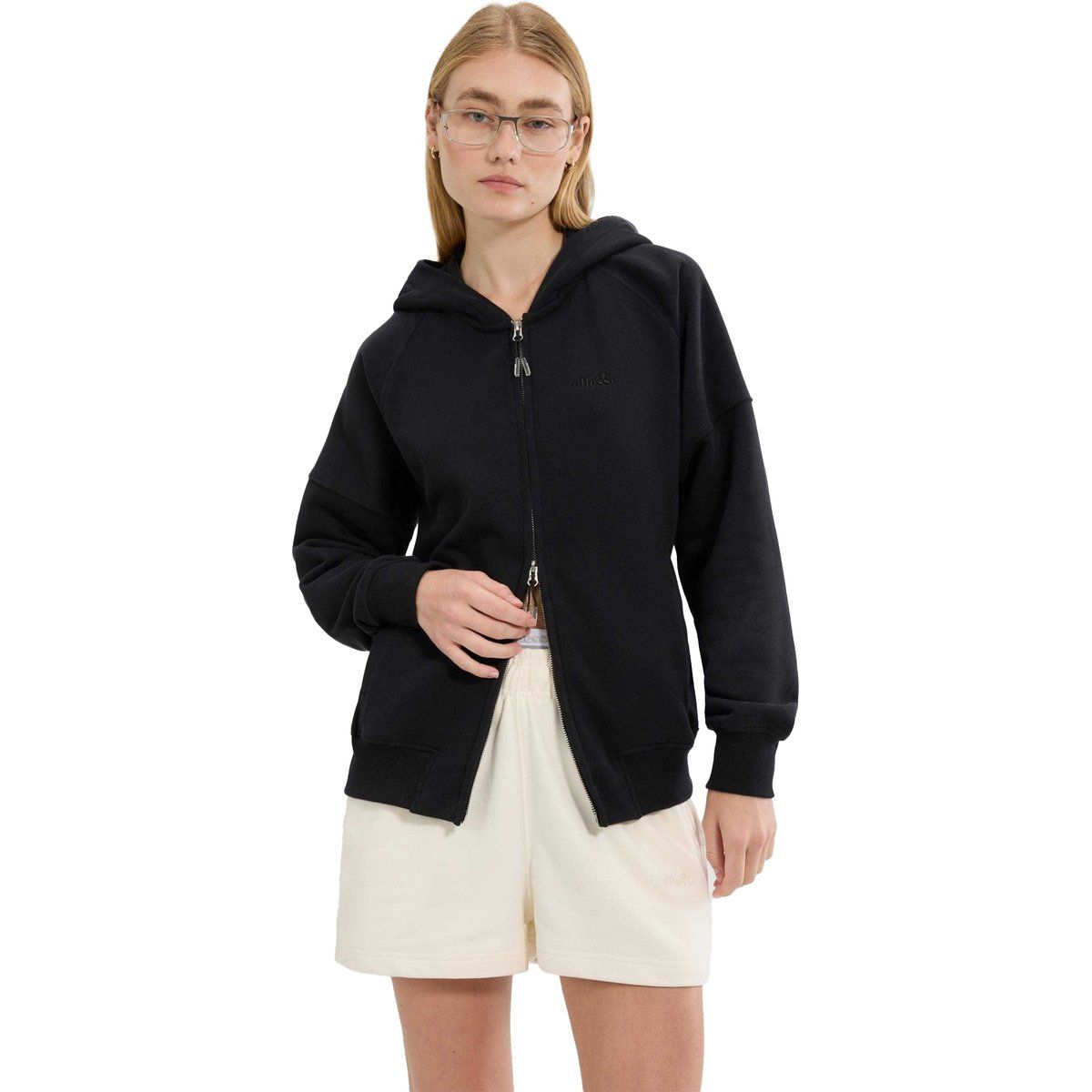 Lässige Oversize-Kapuzenjacke mit Reißverschluss