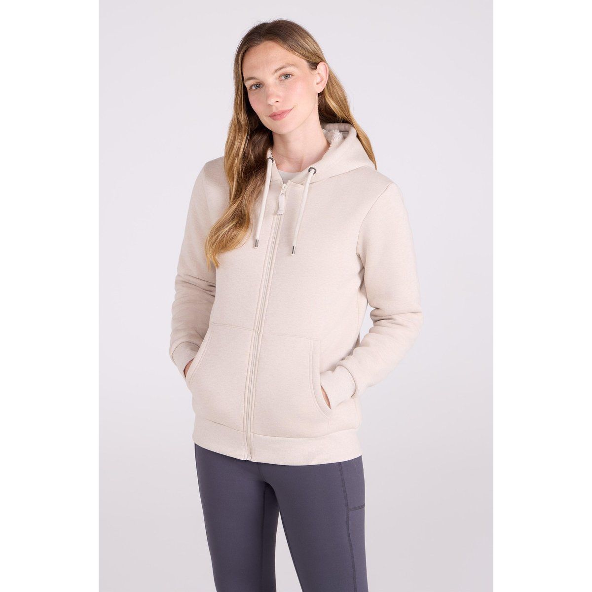 Sherpa-Gefütterter Zip-Hoodie
