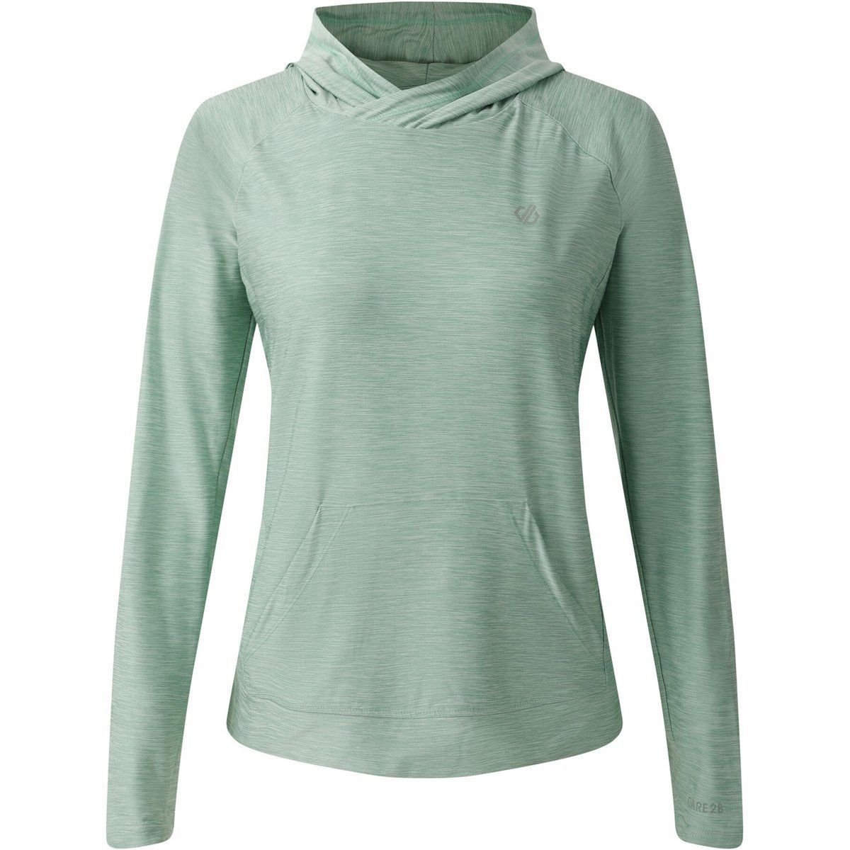 Leichter melierter Funktions-Kapuzenpullover
