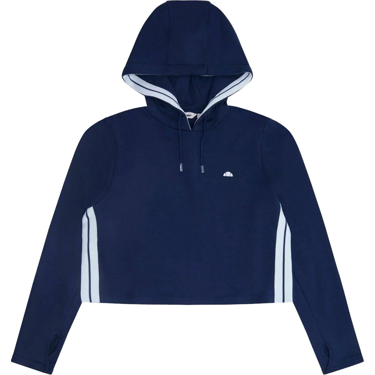 Cropped Kapuzen-Sweatshirt mit Kontraststreifen