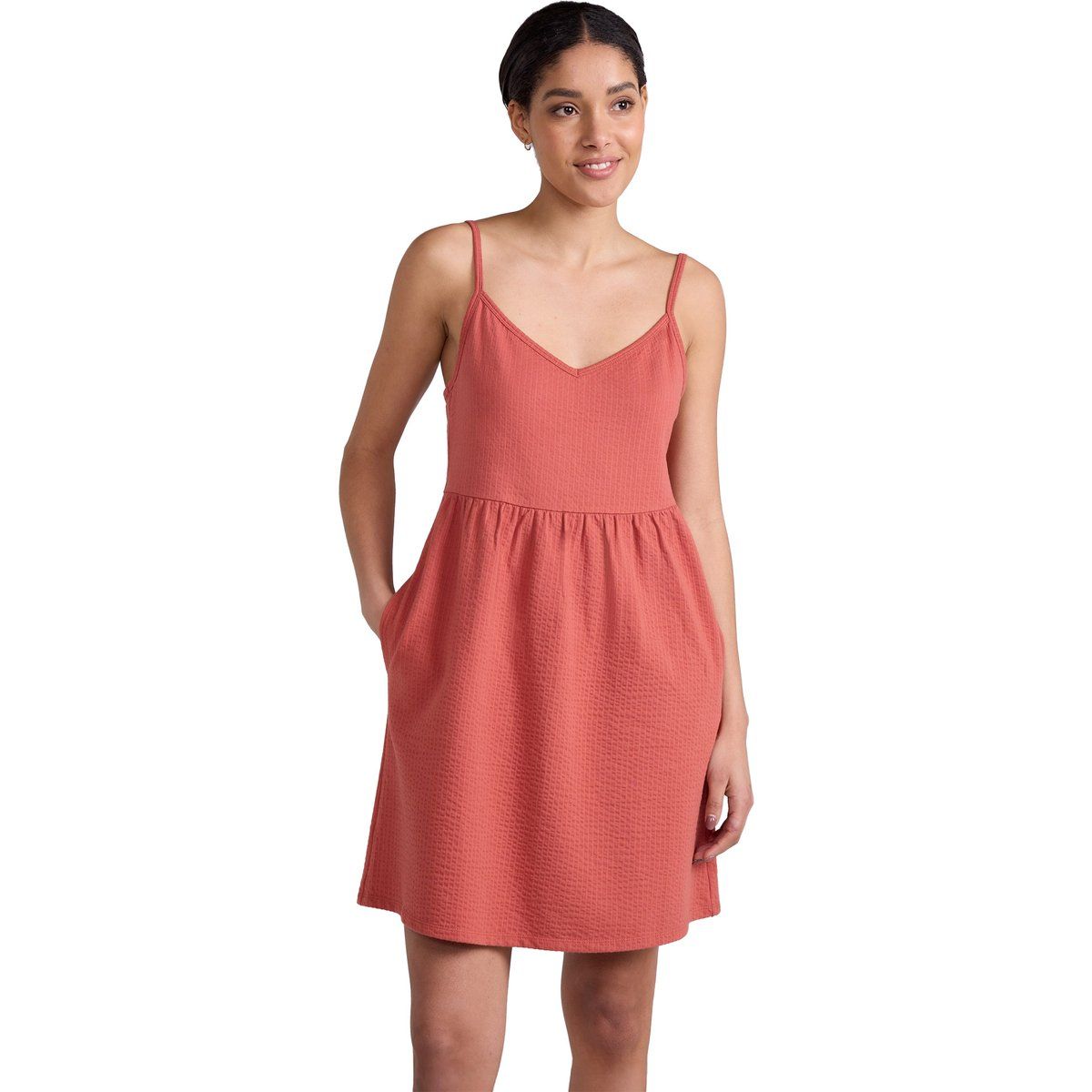Strukturiertes Seersucker-Cami-Midikleid