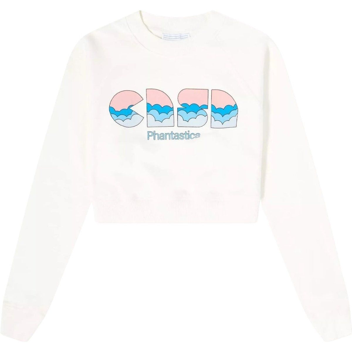 Bauchfreies Oberteil mit Wolken-Print