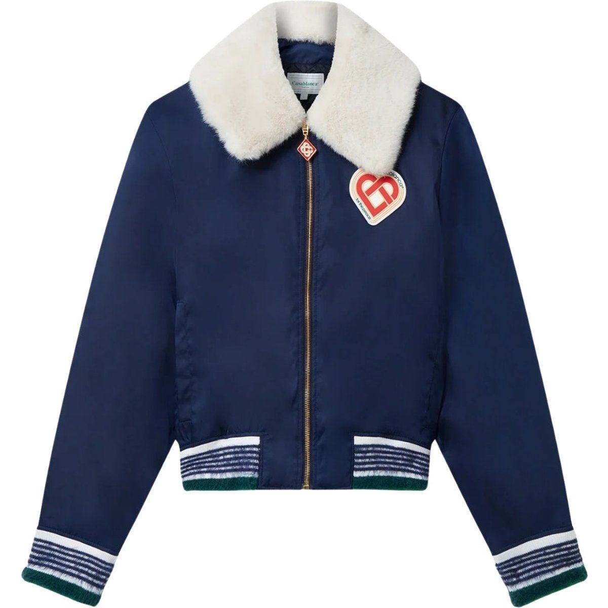 Bomberjacke mit Kunstpelzkragen