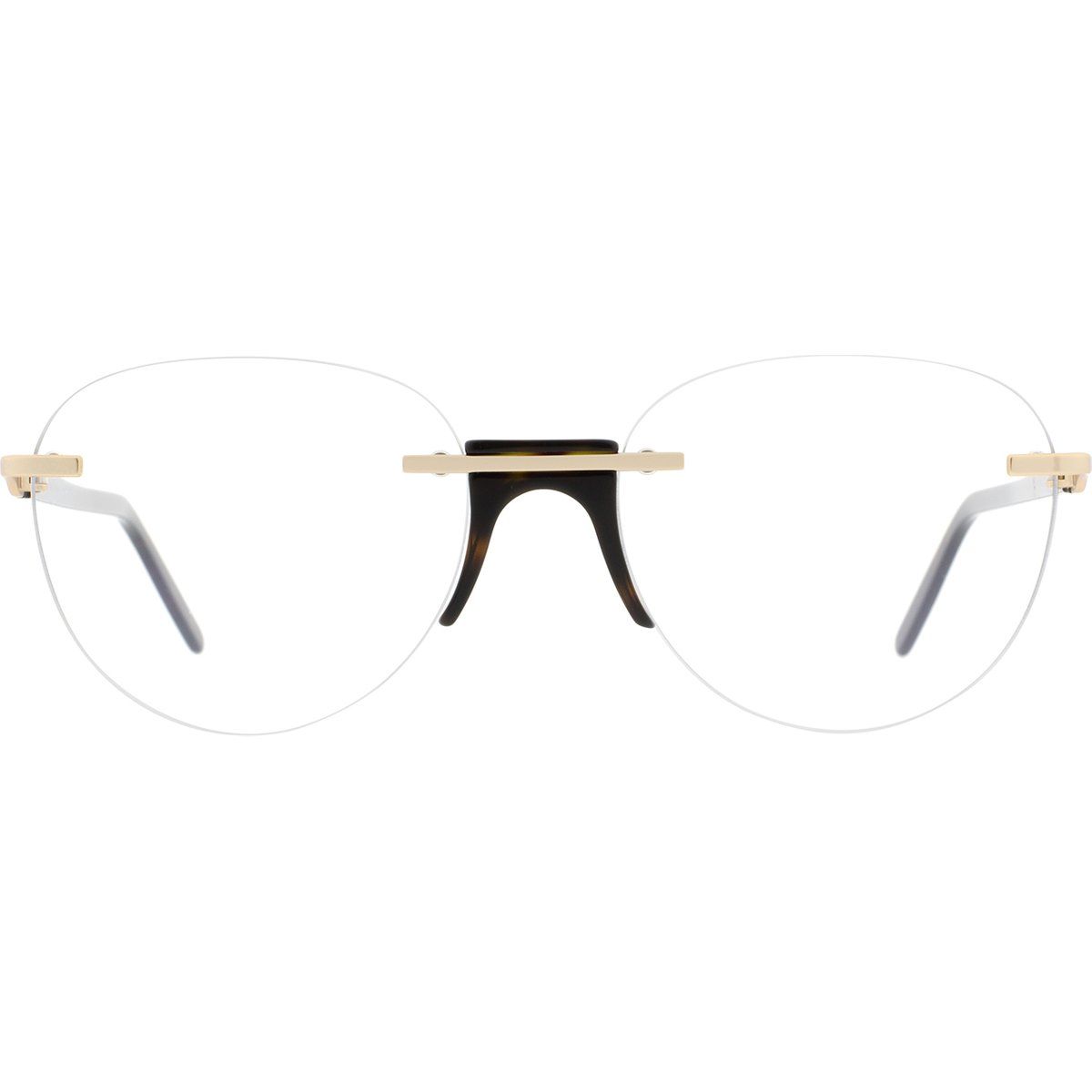 Randlose Brille mit Steg-Detail