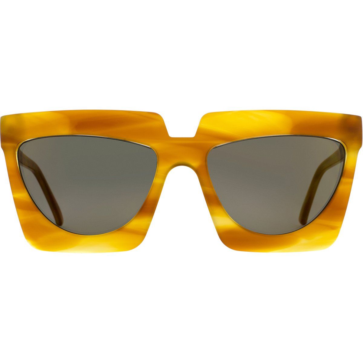 Geometrische Acetat-Sonnenbrille in Marmor-Optik