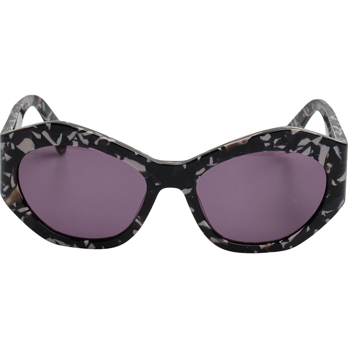 Cat-Eye Sonnenbrille mit Marmormuster