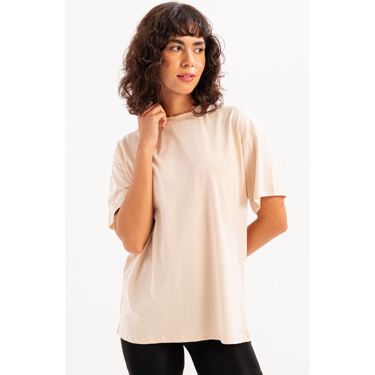 Oversize-T-Shirt mit Rundhalsausschnitt