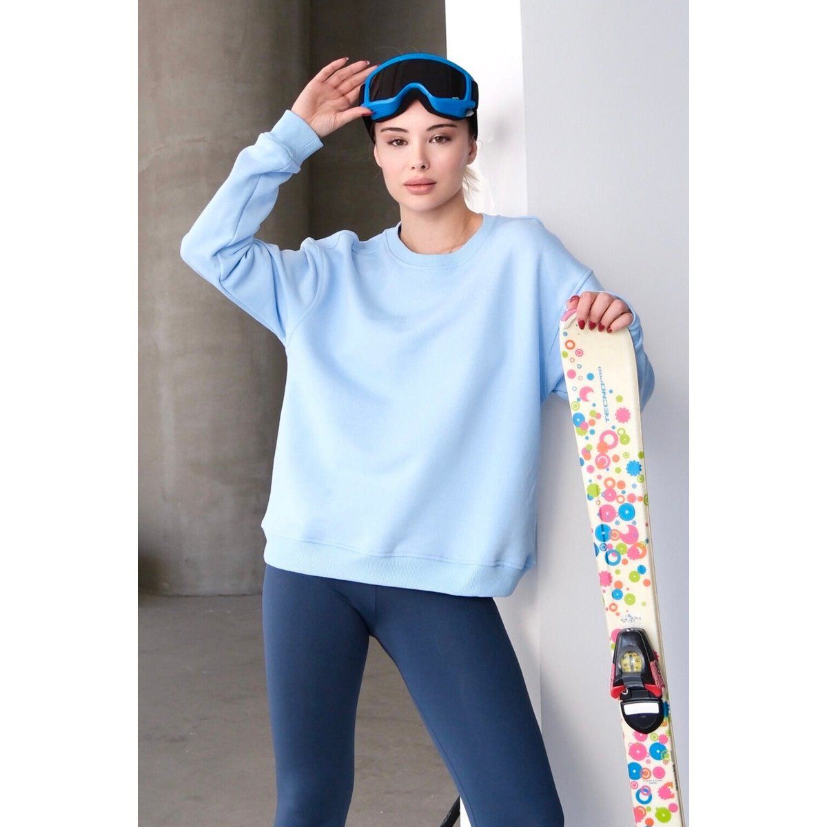 Klassisches Sweatshirt mit Rundhalsausschnitt