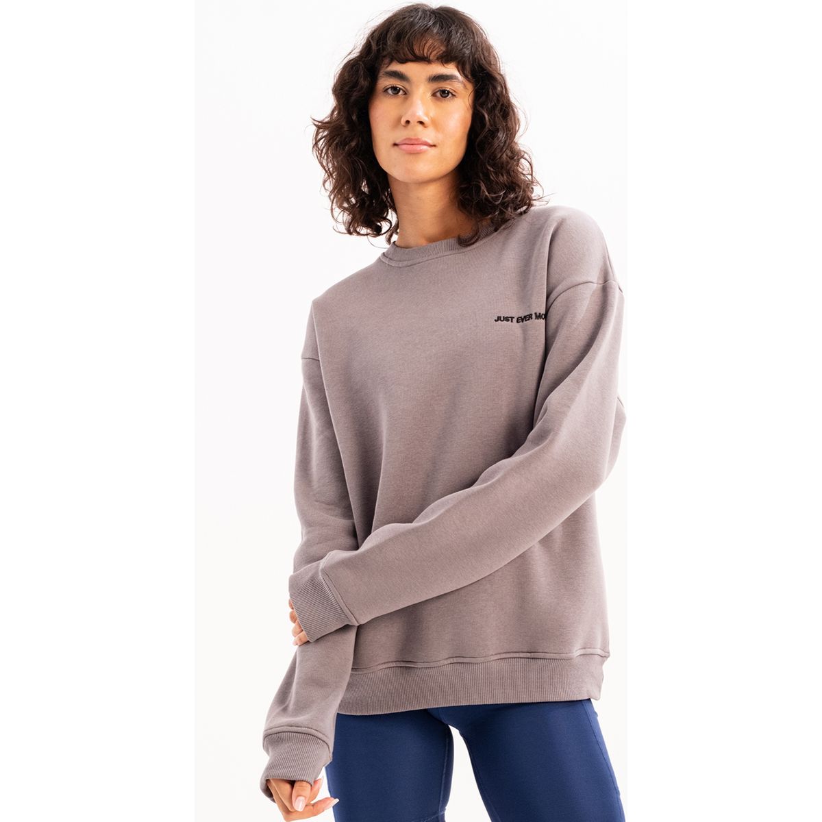 Besticktes Fleece-Gefüttertes Relaxed-Sweatshirt