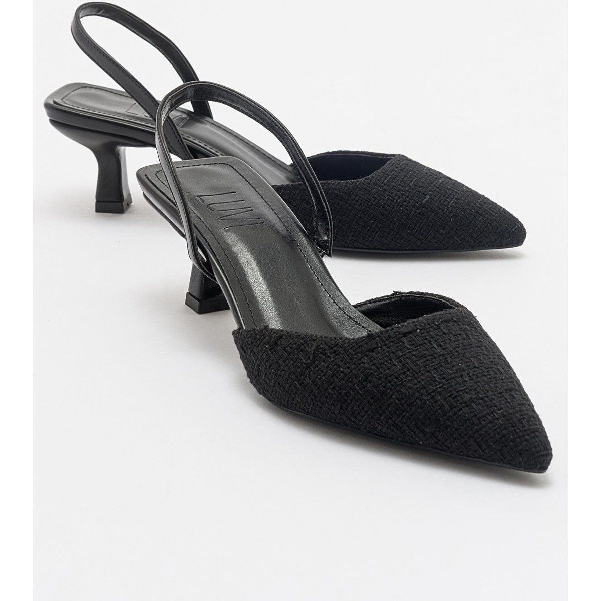Strukturierte Slingbacks mit spitzer Kappe