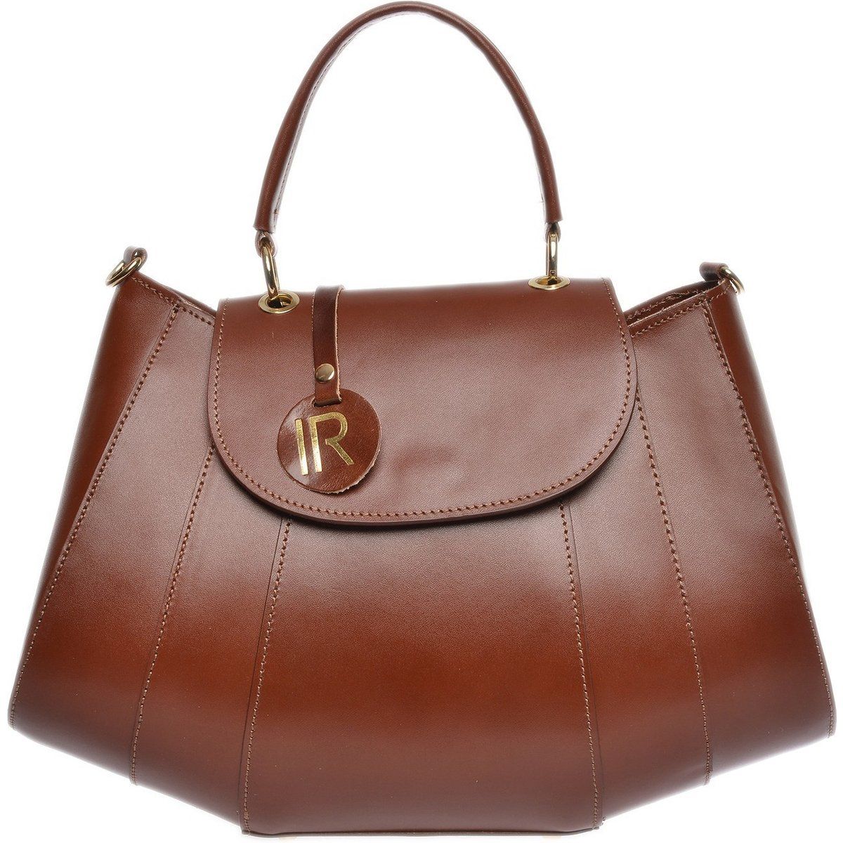 Strukturierte Handtasche aus Leder