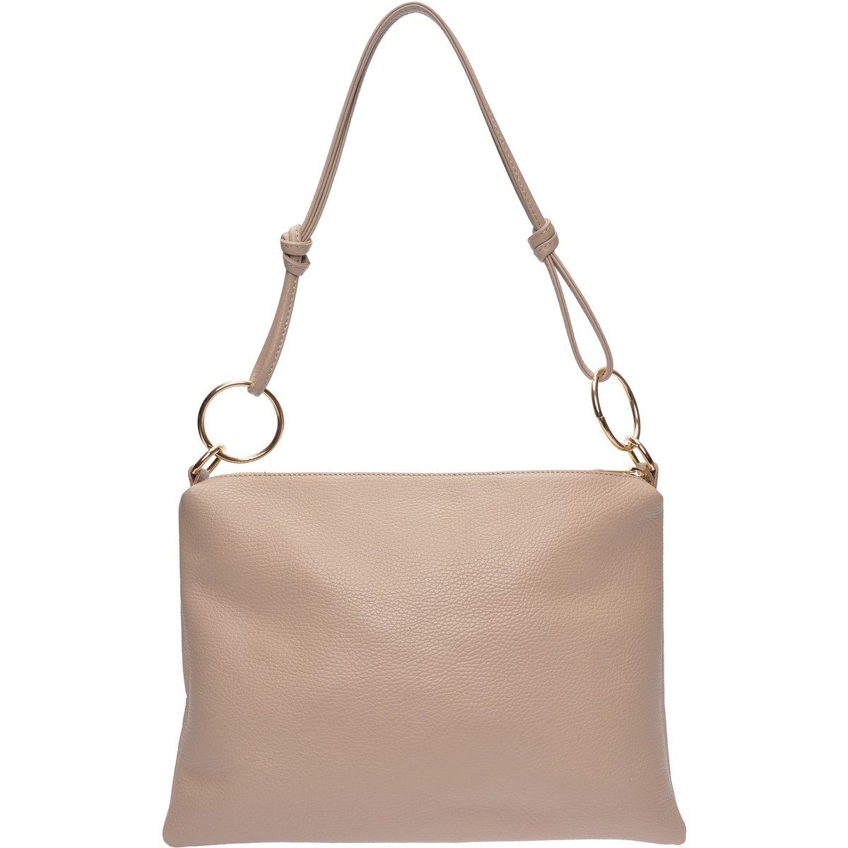 Minimalistische Leder-Schultertasche mit Ringen