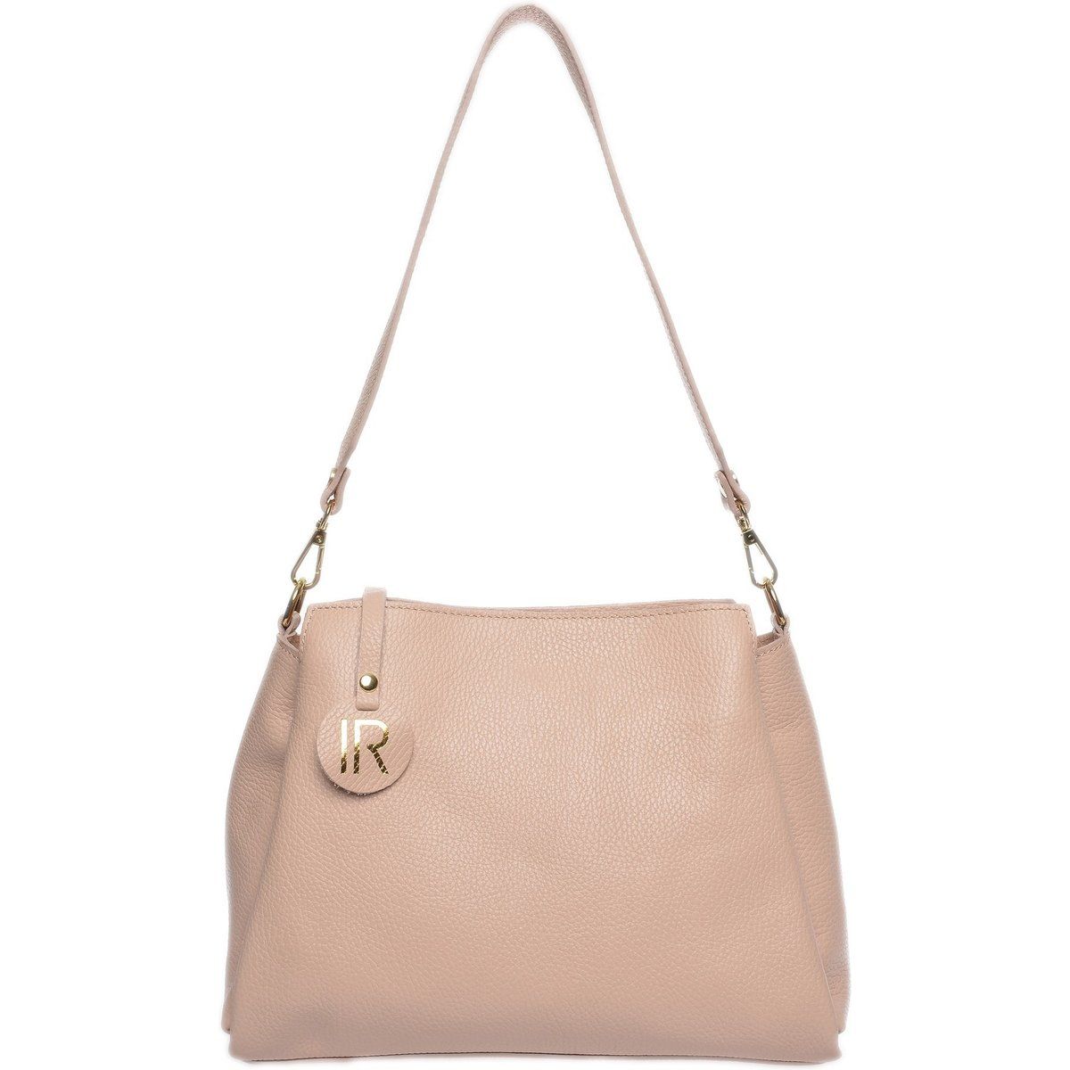 Elegante Schultertasche aus genarbtem Leder
