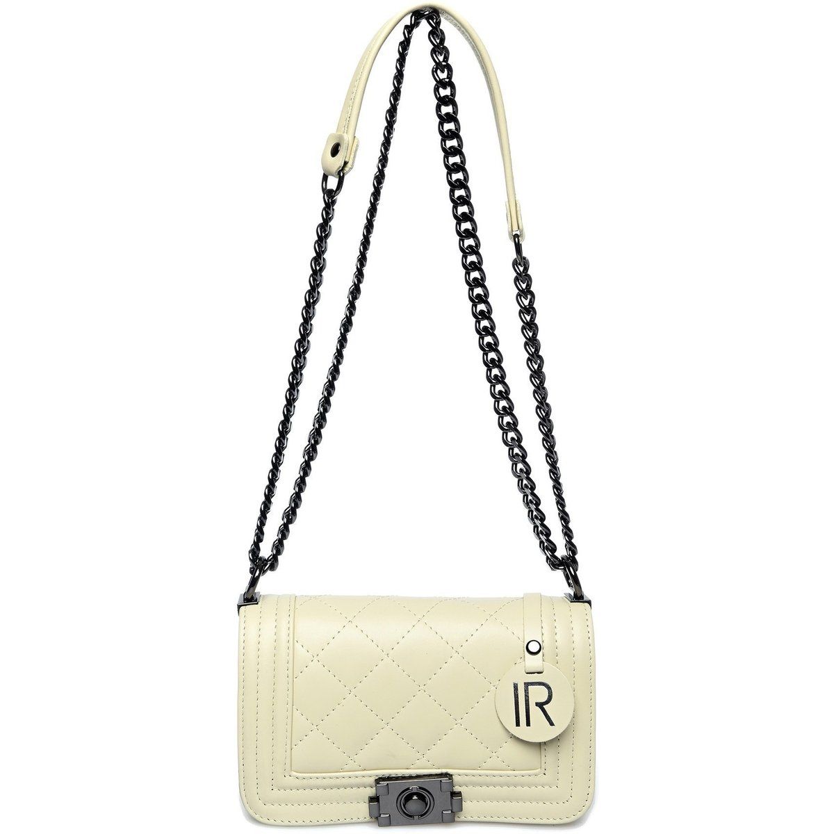 Gesteppte Leder-Flap-Tasche