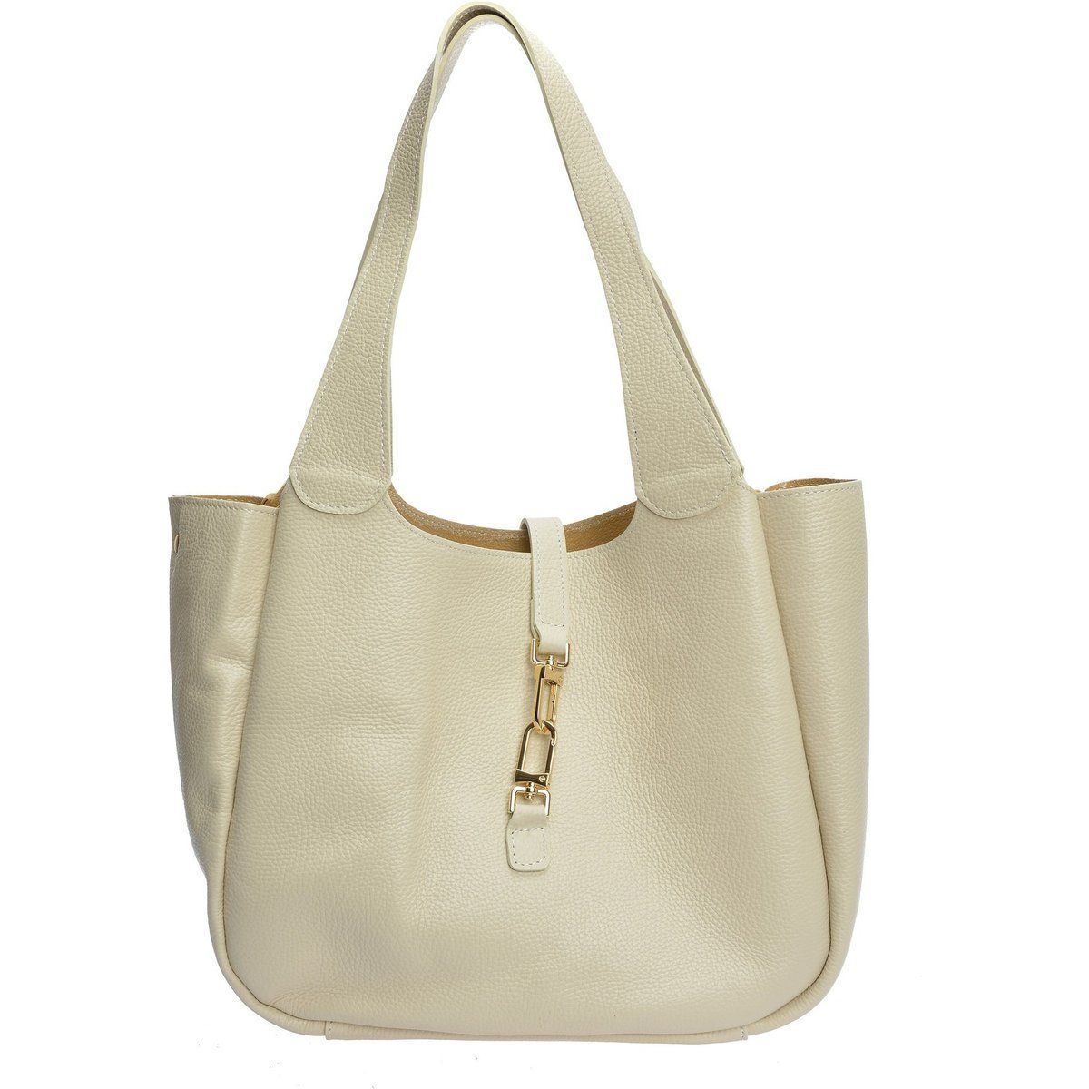 Elegante Hobo-Tasche aus genarbtem Leder