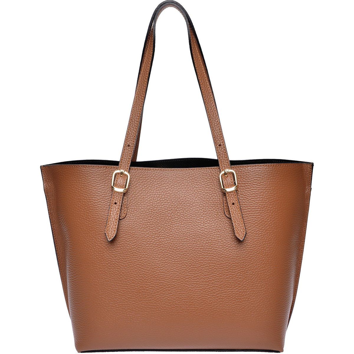 Shopper aus genarbtem Leder