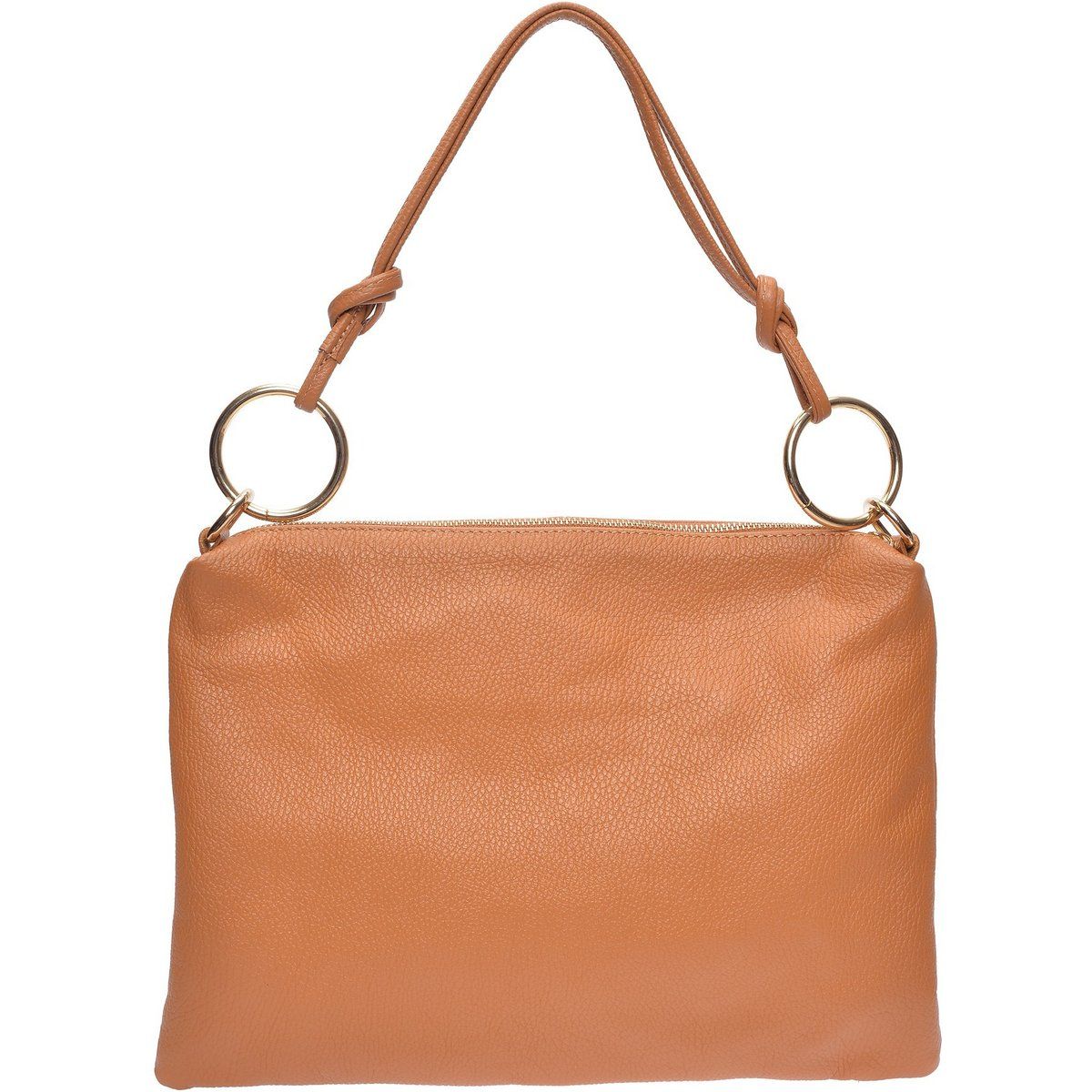 Minimalistische Schultertasche aus Narbenleder