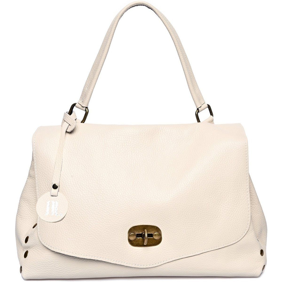 Henkeltasche aus genarbtem Leder