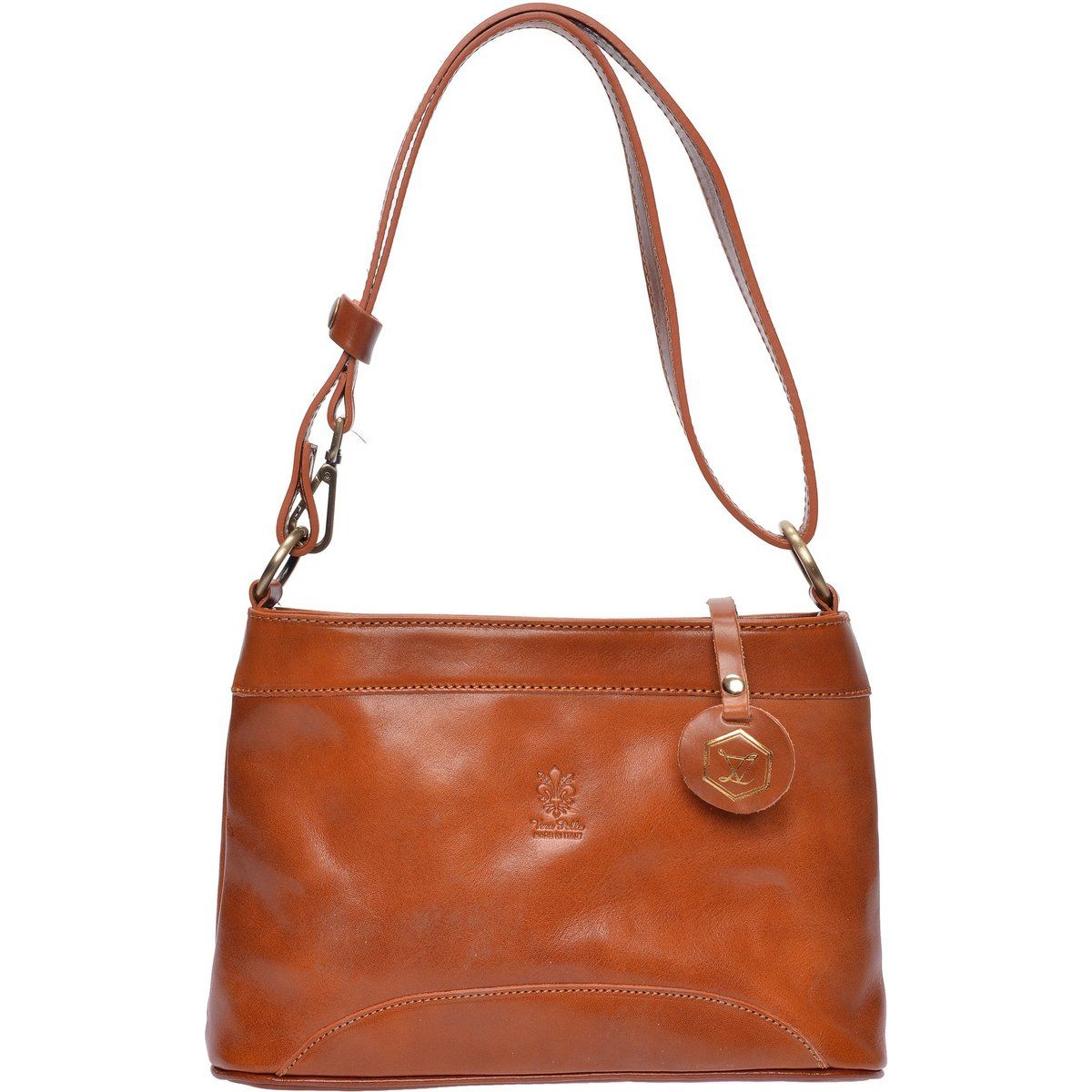Zeitlose Schultertasche aus echtem Leder