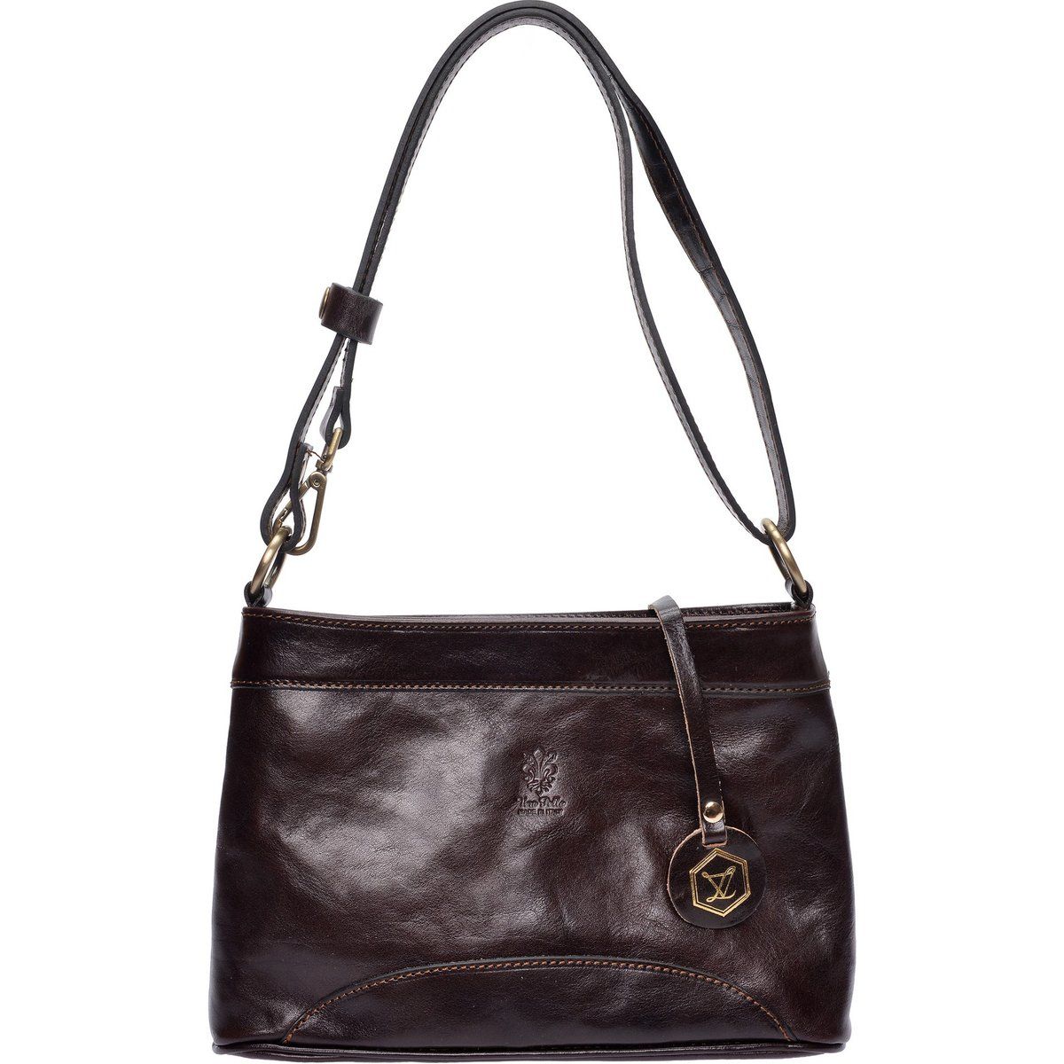Klassische Leder-Schultertasche